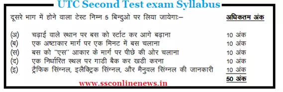 Uttarakhand UTC Exam Syllabus 2016 for Second Test